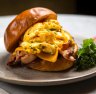 The Good Morning sandwich with scrambled eggs, cheese, bacon and jalapeno mayo.