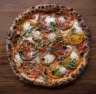 Impressively local: Tomato heirloom pizza. 