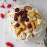 Adam Liaw's pineapple and cherry pavlova.