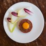 Steak tartare served at the Victoria Hotel in Footscray.