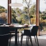 The view from the dining room at Wickens at Royal Mail Hotel, Dunkeld, Victoria.