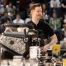 Douglas in action at the 2022 World Coffee Championships in Melbourne.