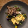 Eggs benedict with lamb.
