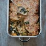 Kale, leek, mushroom and ricotta strata from Grow Cook Nourish: A Kitchen Garden Companion In 500 Recipes by Darina Allen. Photography By Clare Winfield (Kyle Books, RRP $59.99).