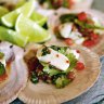 Scallop ceviche served on the shells.