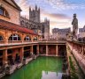 Bath Abbey as viewed from the Roman Baths.