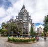 Botero Square and the Palace of Culture in Medellin.