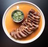 Charcoal-grilled char siu.