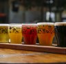 A tasting paddle at Bodriggy Brew Pub in Abbotsford.
