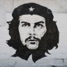 Che Guevara painted on a wall in Havana, Cuba.