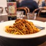 Spaghetti bolognese at The Waiters Restaurant.