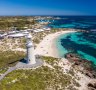 Pinky Beach and Bathurst Lighthouse, Rottnest Island.