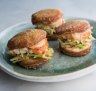 Sweet and savoury: mini doughnuts filled with rock lobster, tom yum mayonnaise and sweetcorn and lemongrass salt. 