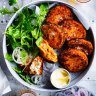 Salmon and sweet potato croquettes.