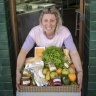 Babajan chef Kirsty Chiaplias with her box of produce.