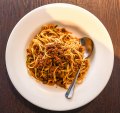 Triple threat: Spaghetti bolognese made with pork, veal and beef.