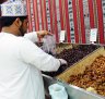 A colourful date shop at the Nizwa market in Oman.