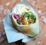 Cauliflower sabich with boiled egg, hummus, tahini, pickled Spanish onion, shallots is the pick of the pitas.