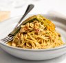 Tagliolini with spanner crab.
