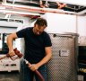 Winemaker Nick Glaetzer has transformed an old ice factory on the edge of Hobart's CBD into Tasmania's first urban winery and tasting room.