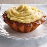 Hummingbird cake with passionfruit cream cheese icing.