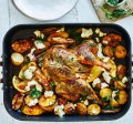 One-tray wonder: Greek lemony roast chicken.