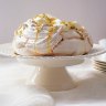 Margaret Fulton's pavlova with passionfruit.