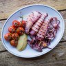 Go-to dish: Wood-fired squid, aioli and cherry tomatoes.