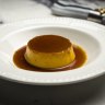 The creme caramel.
