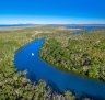 Aerial view of Noosa Everglades.