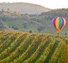 Hot air balloon over Mudgee.