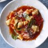 Potato gnocchi with simple tomato sauce.