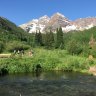  Hiking at Maroon Bells.