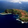 An aerial view of Phillip Island, near Norfolk Island. 