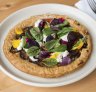 Heirloom tomato tart with vegan pastry.