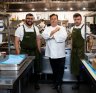 Peter Gilmore from Quay with co-head chefs Troy Crisante and Tim Mifsud. 