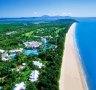 Four Mile Beach and aerial view of resort Sheraton Mirage Resort Port Douglas.