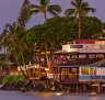 Front Street at dusk, Lahaina, Maui, Hawaii,