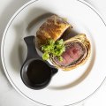 Beef Wellington at Marble & Pearl, Melbourne.