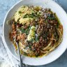 Jill Dupleix's benchmark spag bol (recipe below).