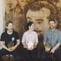 From left: Winner of the Australian Barista Championships Matthew Lewin, Brewer's Cup Champion Yanina Ferreyra, and Hugh Kelly who came second in the Australian Barista Championships.