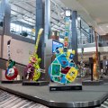 Art Guitars in the Austin-Bergstrom Airport.