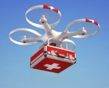 Drone with first aid kit.