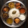 Vegetarian thali at Streets of Hyderabad.