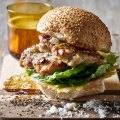 Chicken caesar burger recipe. Sage Creative summer recipes for Good Food online and Home Front. February 2023. Good Food use only. Please credit James Moffatt