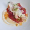 Yellowfin tuna, radish, fennel and grapefruit gel.