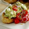 The FAT: Feta, avocado and tomato on toast.