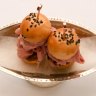 Mortadella in tiny milk buns.