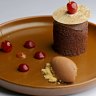 Classic: chocolate fondant with cherries.