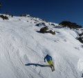 Skiers and snowboarders at Perisher. 